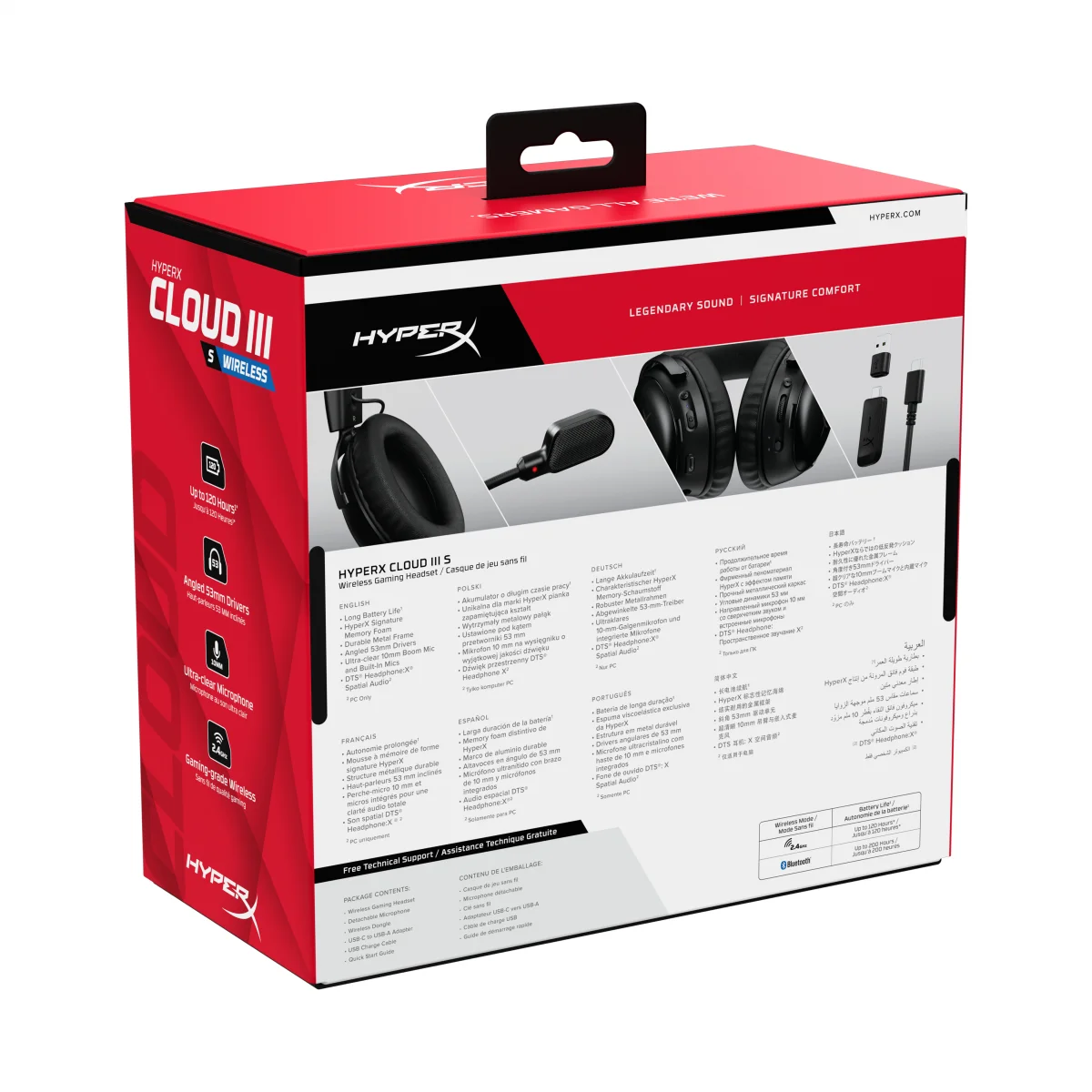HEADSET WIRELESS HYPERX CLOUD III S GAMING A59YZAA