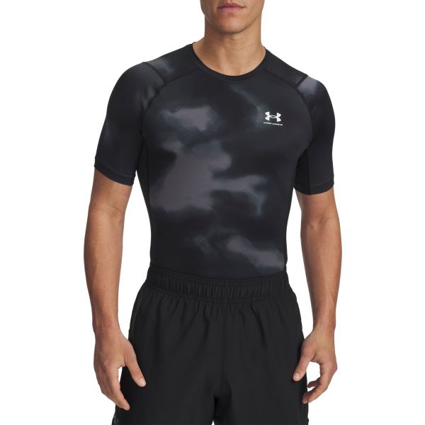Under Armour T-shirt Under Hg Armour Printed Ss 1383321-003 M Preto