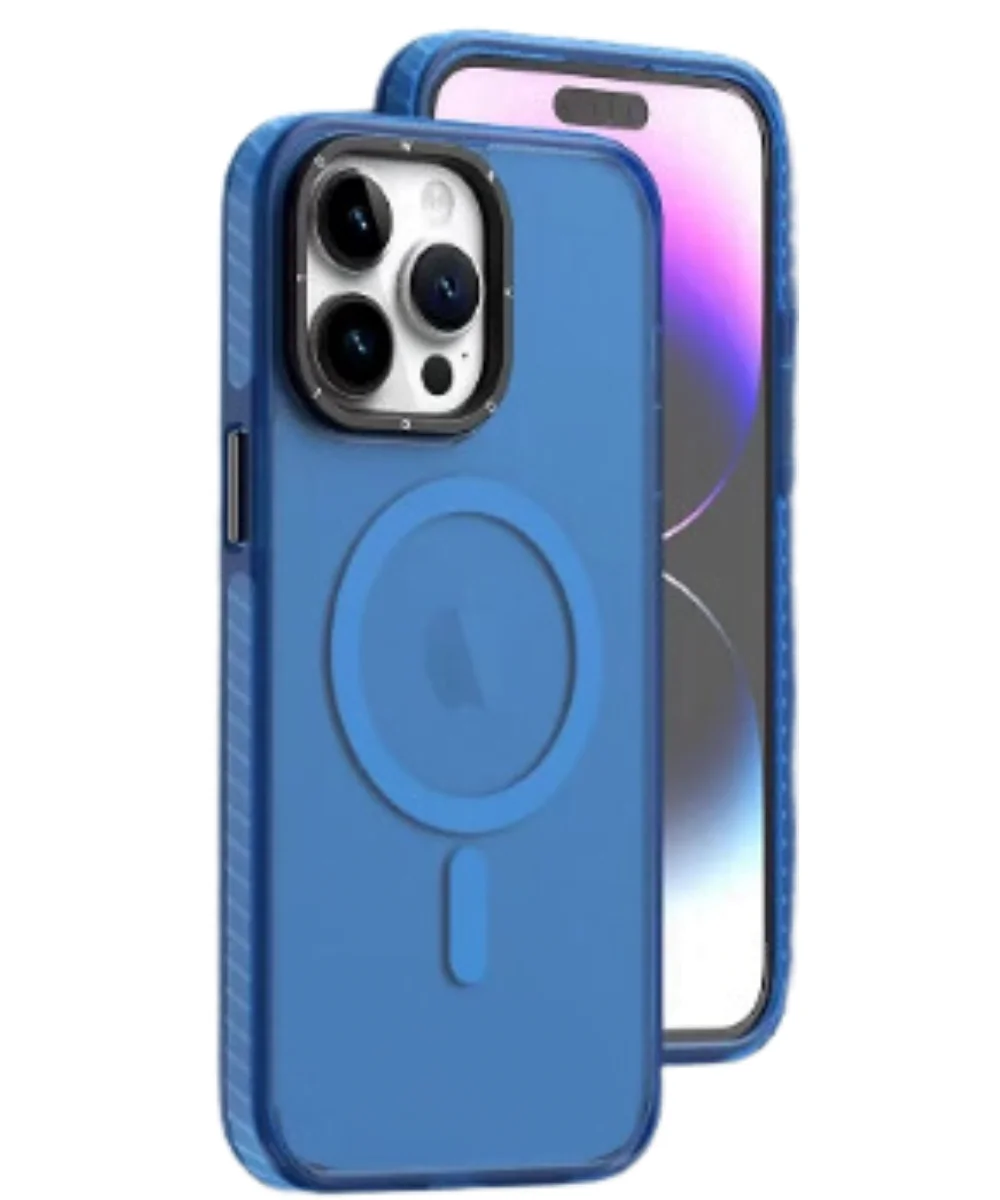 Capa Smoked com Magsafe Xycolt para iPhone 15 Azul