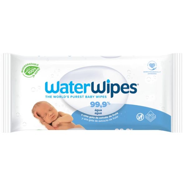 WaterWipes Toalhitas Biodegradáveis 60 Unidades