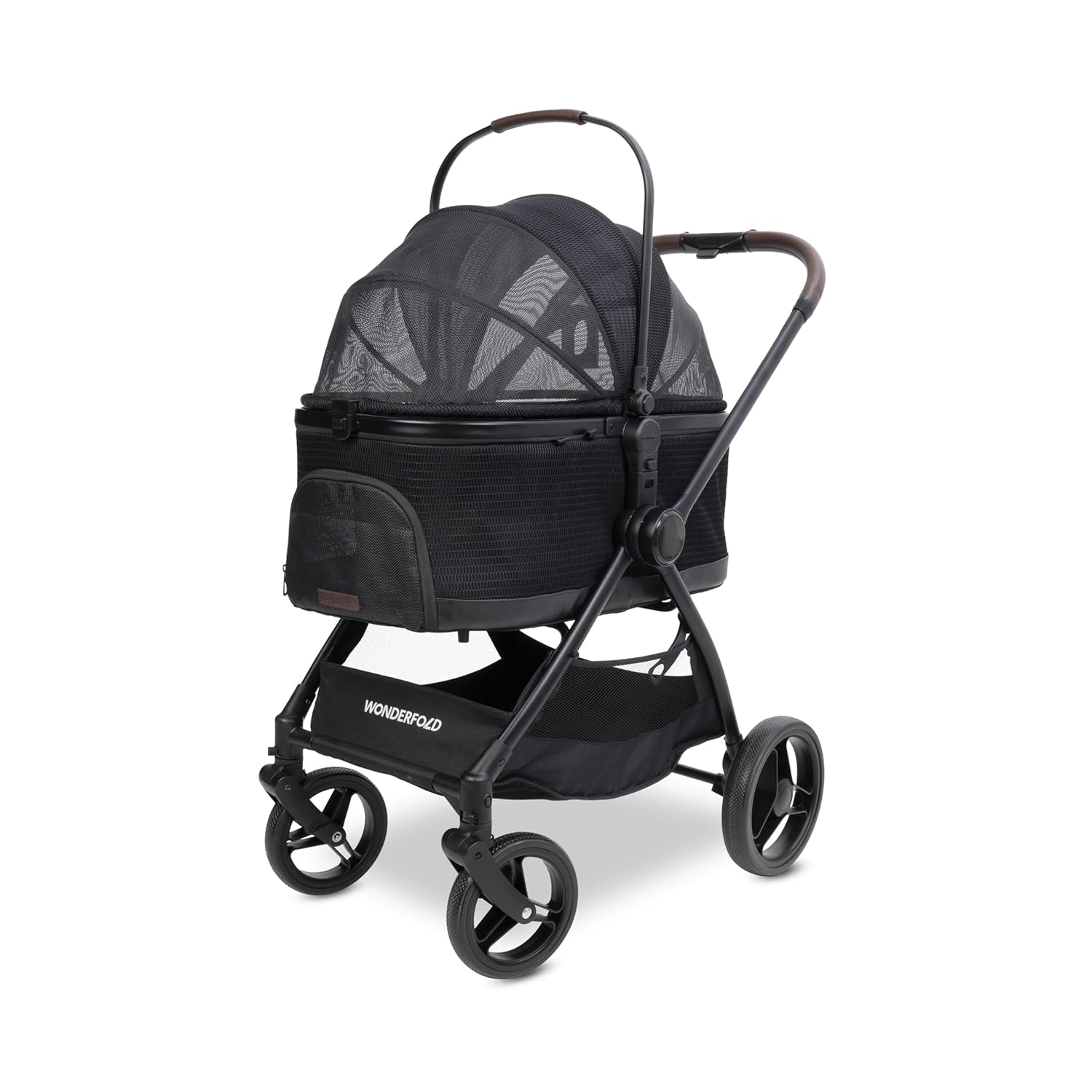 Carrinho de luxo P3 para animais de estimação de porte médio/grande - Jato Preto