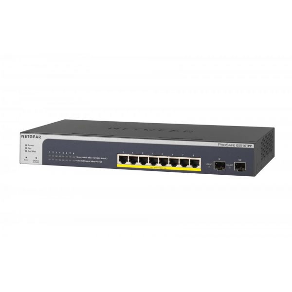 Netgear ProSafe Smart Switch 10 portas Gigabit PoE - GS510TPP-100EUS