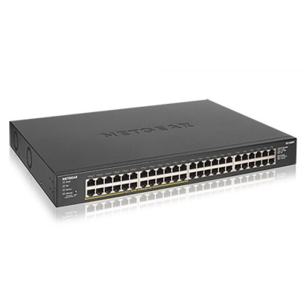 Netgear Switch GS348PP 48 Ports | 10/100/1000 Mbit/s, Auto-mdi/mdix | - GS348PP-100EUS