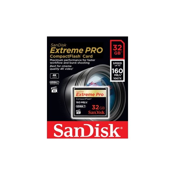 SanDisk 32GB Compact Flash Extreme Pro 160MB/s - SDCFXPS-032G-X46
