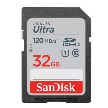 Tarjeta de Memoria SanDisk Ultra 32GB SD HC UHS-I / Classe 10 / 120MBs / 1689055