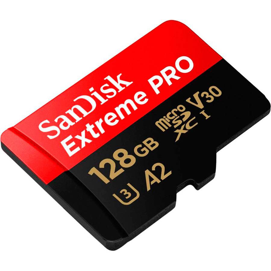 Cartão de Memória microSDXC SanDisk Extreme PRO 128GB (200MB/s) UHS-I, U3, V30, A2 + Adaptador SD