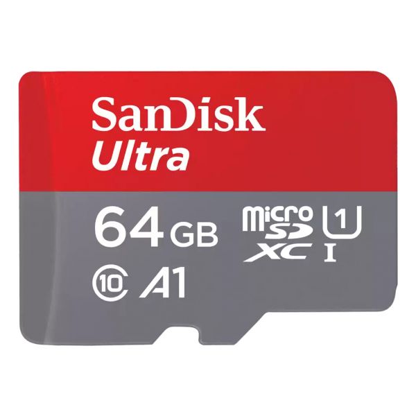 SanDisk 64GB Ultra microSDXC UHS-I A1 com Adaptador SD