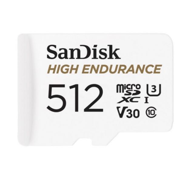SanDisk 512GB High Endurance microSDXC Class 10 U3 V30 com Adaptador SD