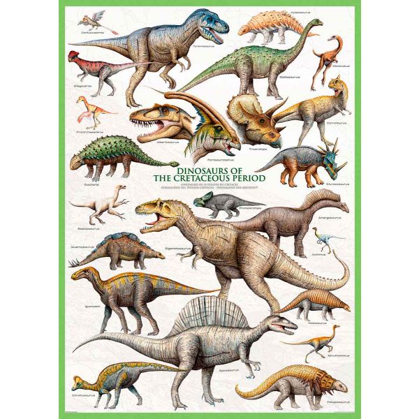 Eurographics Puzzle Dinossauros Cretáceos 1000 Peças