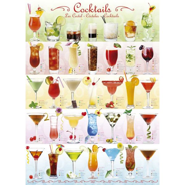 Eurographics Puzzle Cocktails de 1000 Peças