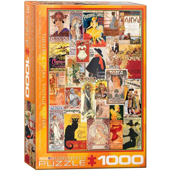 Eurographics Puzzle Antique Theatre And Opera Posters of 1000 Pieces