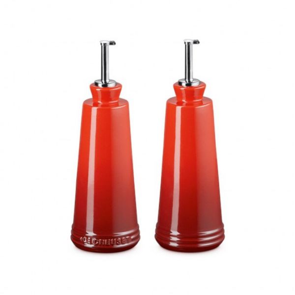 Le Creuset Galheteiro para Azeite e Vinagre em Grés Cereja