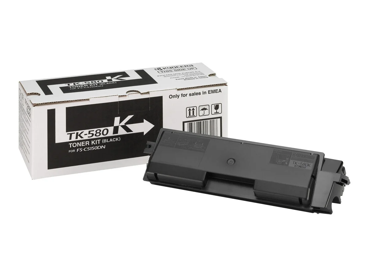 Kyocera TK580 Preto Cartucho de Toner Original – 1T02KT0NL0/TK580K