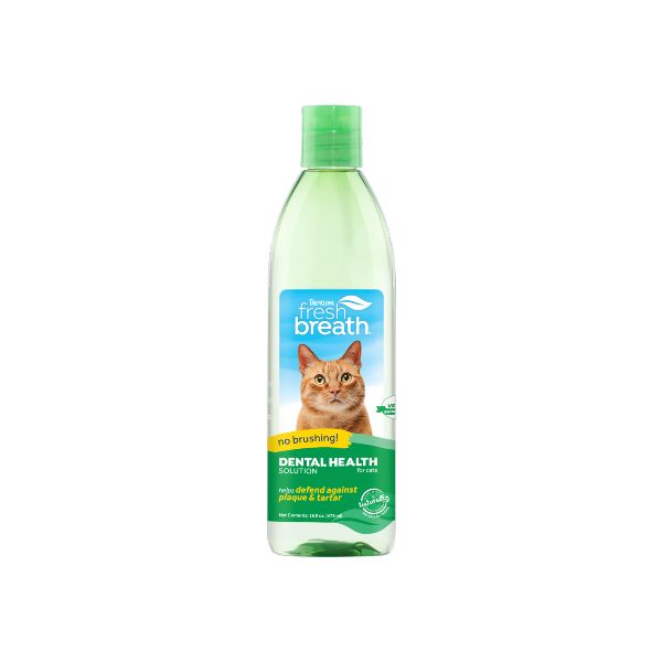 TropiClean Fresh Breath Solução Dental Gatos e Aditivo Água 473ml