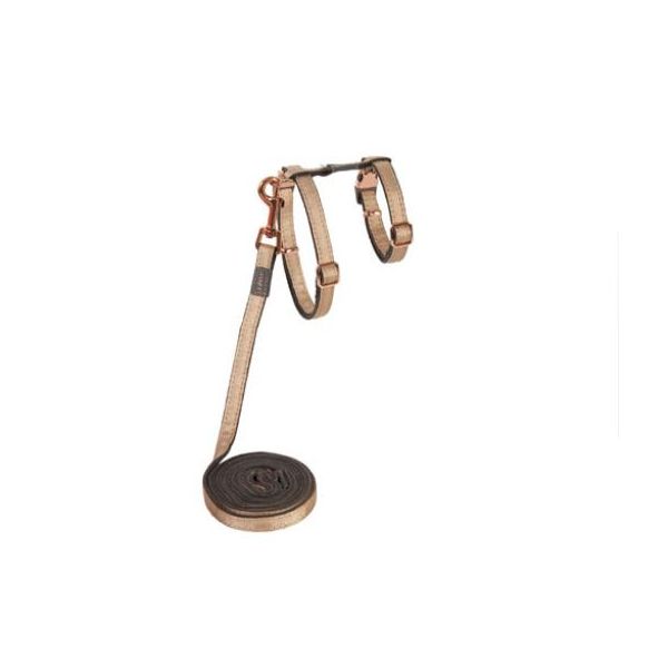 Rogz Peitoral + Trela Urbancat Control Dourado S