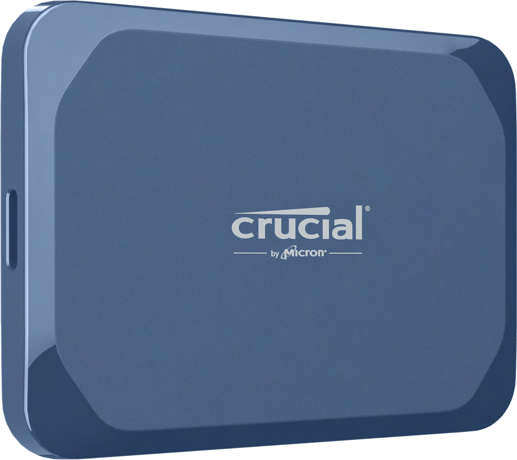 Disco Externo SSD Crucial 4TB X10 USB-C 3.2 Gen 2x2 Criptografado Azul Fosco