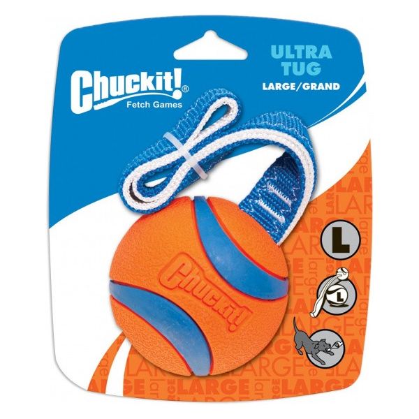 Chuckit Pelota de Juego Ultra Tug 7 cm Nylon/caucho Naranja/azul
