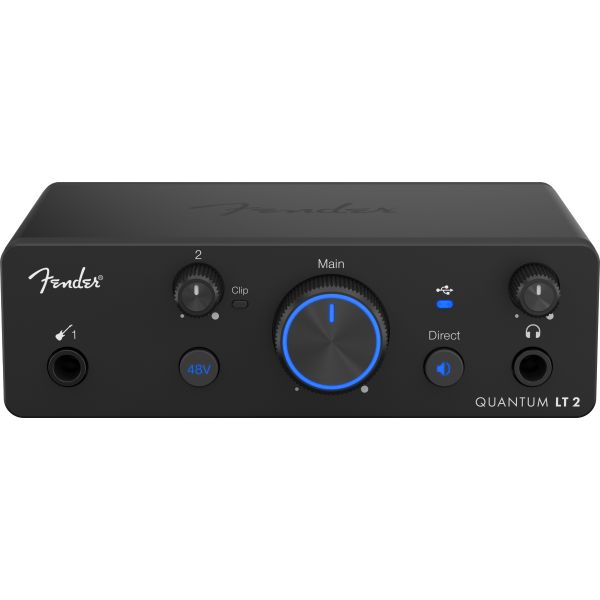 Fender Interface de Áudio Quantum LT 2 USB-C 2x2 com Pré-Amplificador MAX-HD