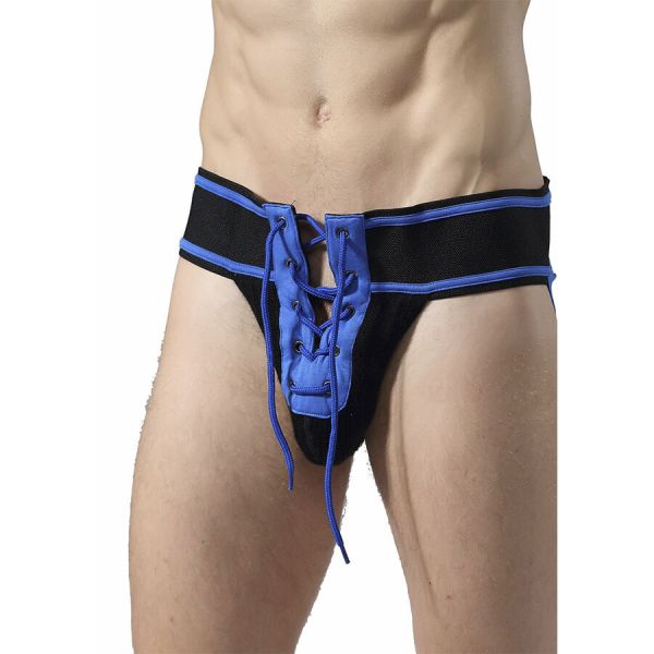 Mob Fetish Jockstrap Futebol Azul Tamanho G - M - D-243515