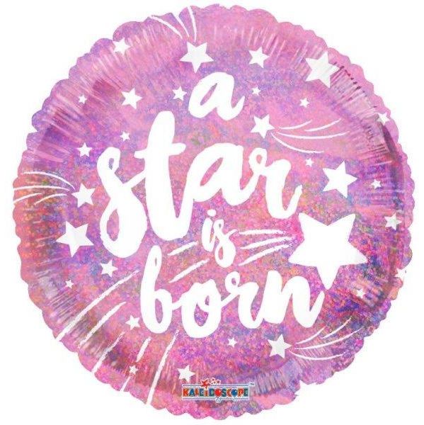 Kaleidoscope Balão Foil 9" Holográfico a Star Is Born Rosa - 140015493