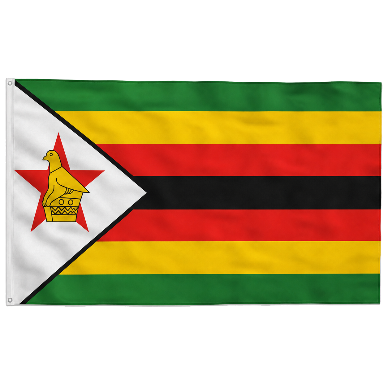 Bandeira do Zimbabwe Poliéster 150×90 com Ilhós