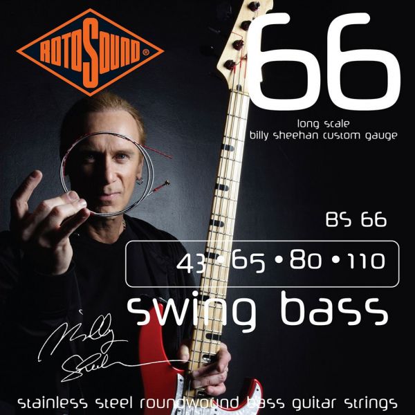 Rotosound Cordas para Baixo Eléctrico BS66 Billy Sheehan