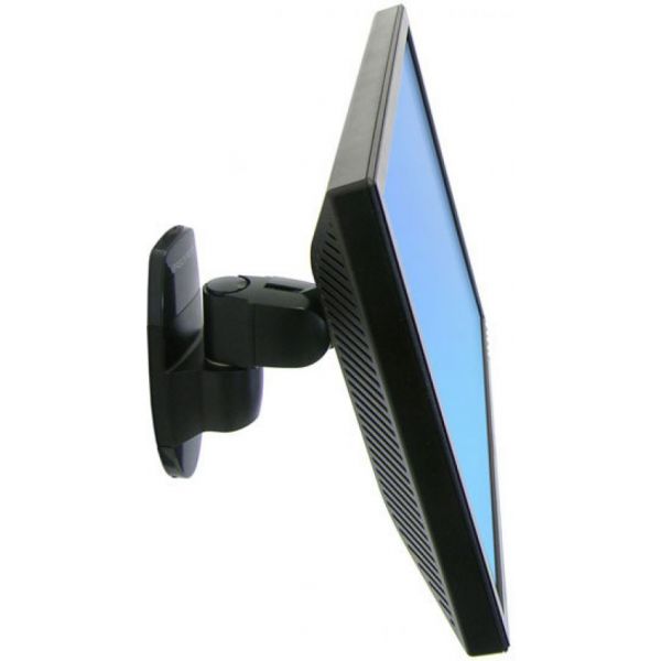 Ergotron 200 Series Wall Mount Pivot - Kit de montagem (placa de parede, pivô) para - preto - tamanho de tela até 24 - 45-232-200
