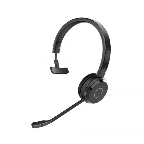 Jabra Evolve 65 TE Headset Mono Sem Fios Bluetooth e USB com Microfone Retrátil e Cancelamento de Ruido Passivo