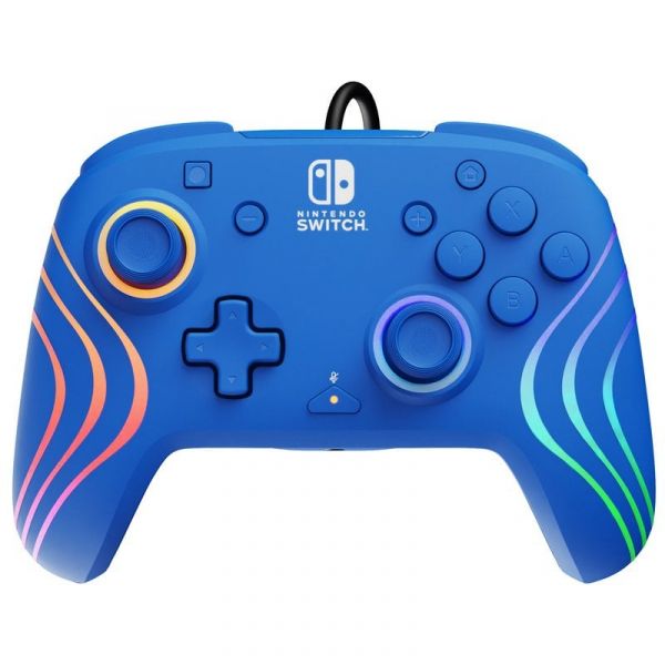 PDP Afterglow Wave com Cabo Azul para Nintendo Switch/OLED