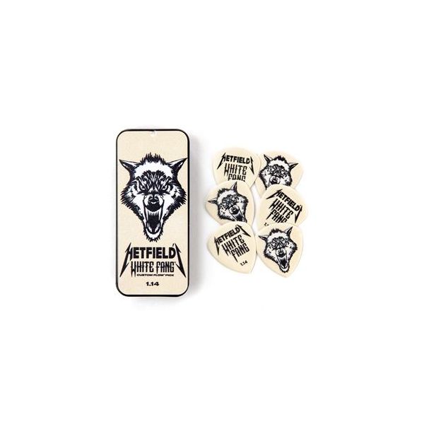Dunlop Palhetas Cx 6 White Fang PH122T 1.4