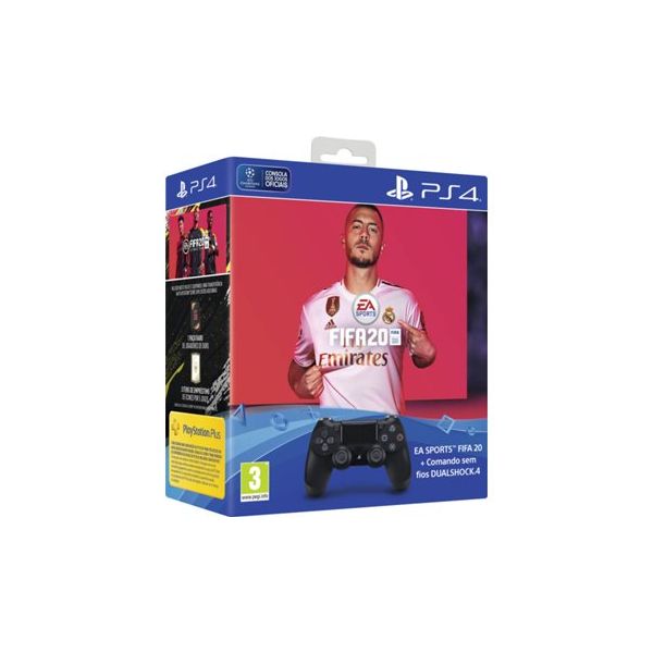 FIFA 20 + DualShock 4 Preto PS4