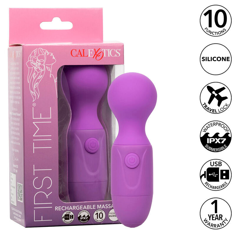Calexotics First Time Massageador Recarregável 10 Vibrações Roxo