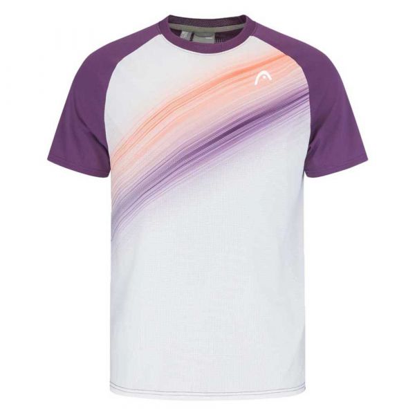 Head Racket Performance Short Sleeve T-shirt Branco,Roxo 2XL Homem