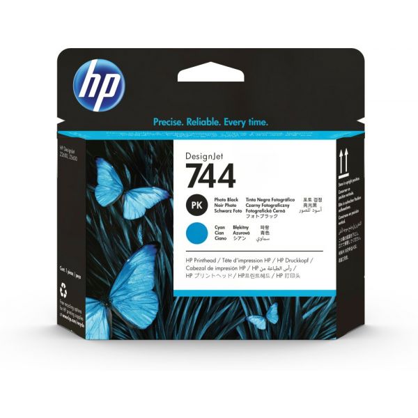 Tinteiro HP 744 Photo Black/Cyan - F9J86A