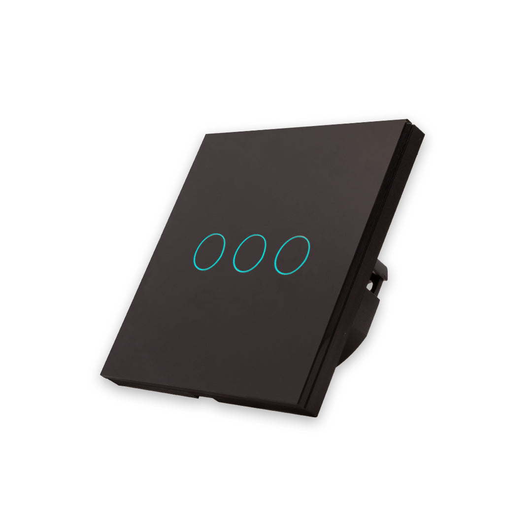 Interruptor Inteligente de Luz WiFi 3 botões Smartify - Preto
