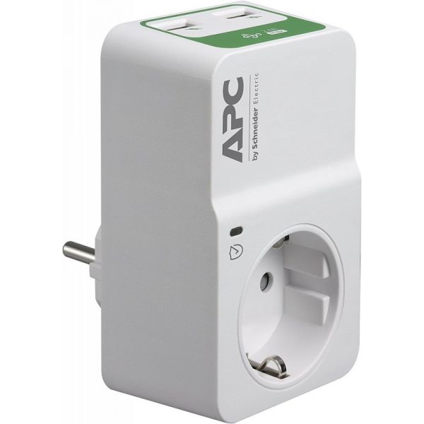 UPS APC Essential SurgeArrest Regulador de Tensión con 2 USB - PM1WU2-GR