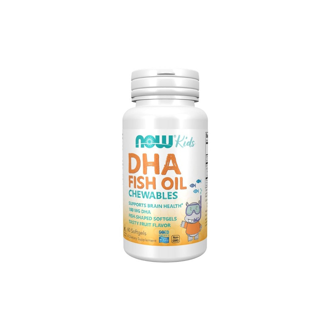 DHA 100 mg Kids Fish Oil 60 Chewable Softgels