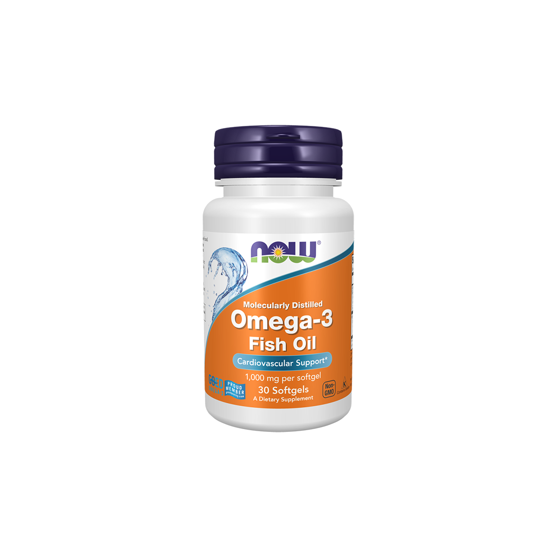 Molecularly Distilled Omega-3 Fish Oil 1000 mg 30 Softgels