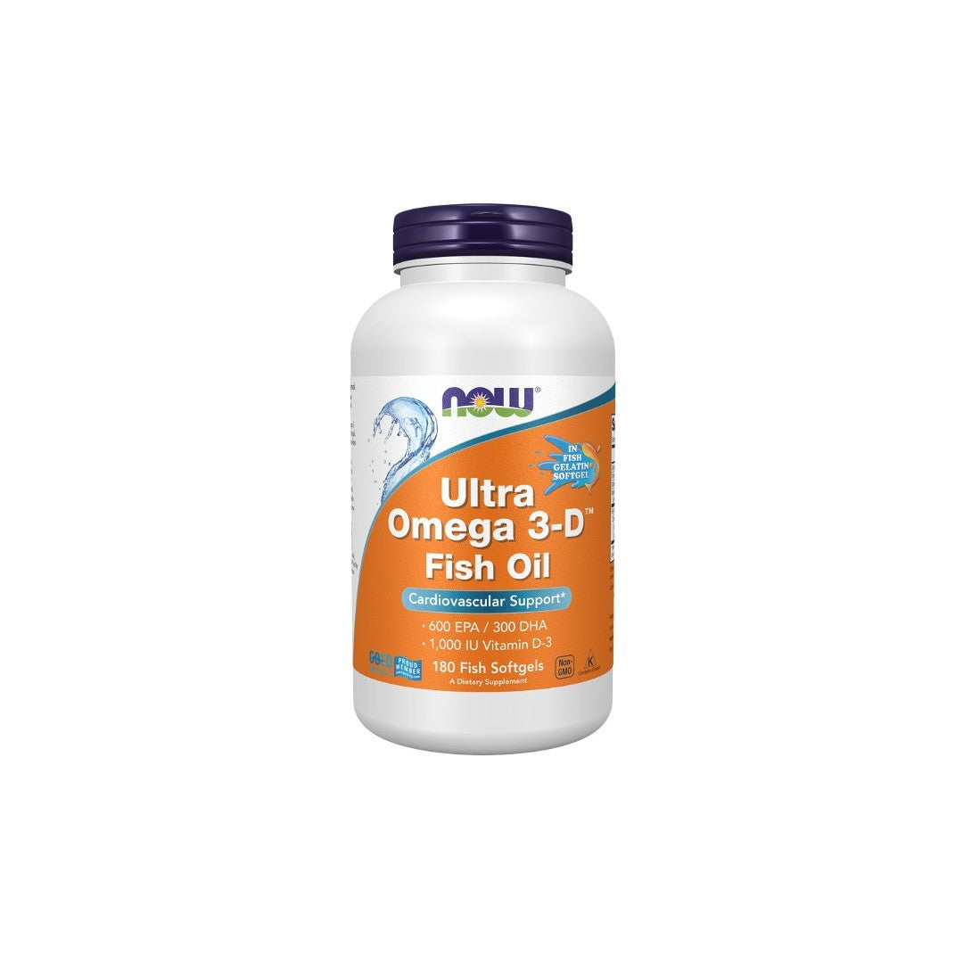 Ultra Omega 3-D Fish Oil 180 Fish Softgels