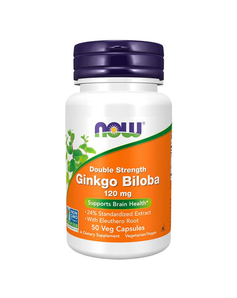 Ginkgo Biloba Double Strenght 120mg - 50 Cápsulas - Now Foods