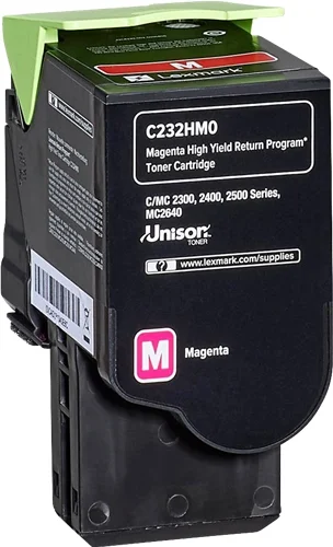 Lexmark C2325/C2425/C2535/MC2325/MC2425/MC2535/MC2640 Magenta Cartucho de Toner Original – C232HM0