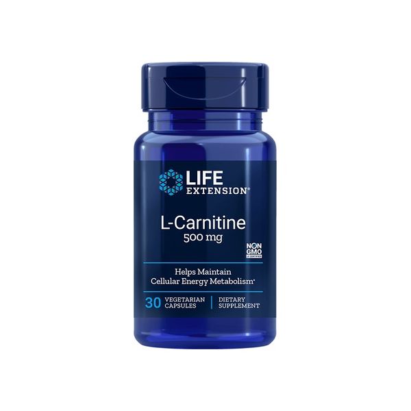 Life Extension L-carnitina 500 Mg 30 Cápsulas Vegetais