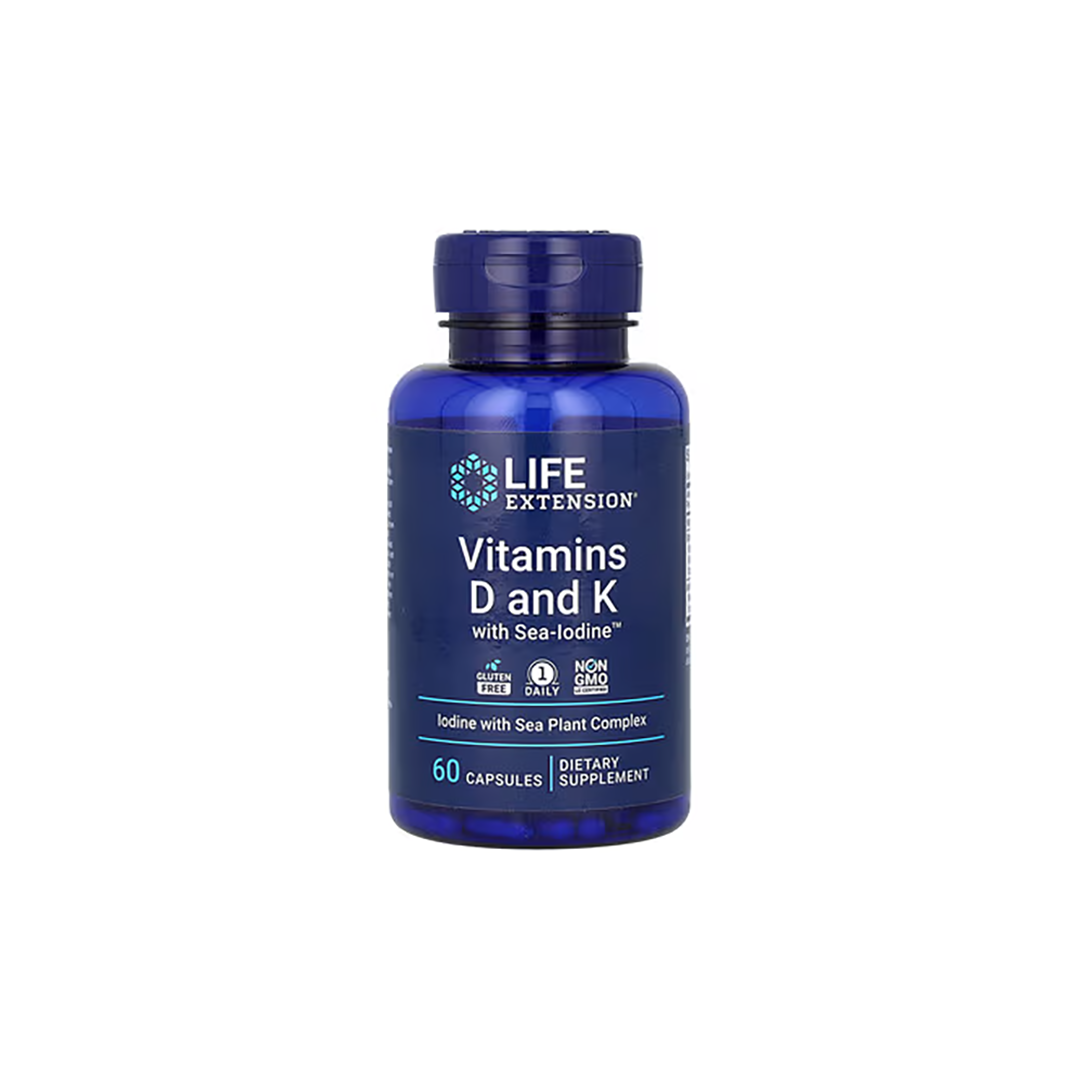 Vitamins D and K with Sea-Iodine 60 Capsules
