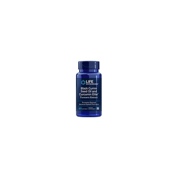 Life Extension Black Cumin Seed Oil and Curcumine Elite 60 Cápsulas Vegetais