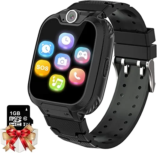 Moweallarge Smartwatch de Crianças – Preto