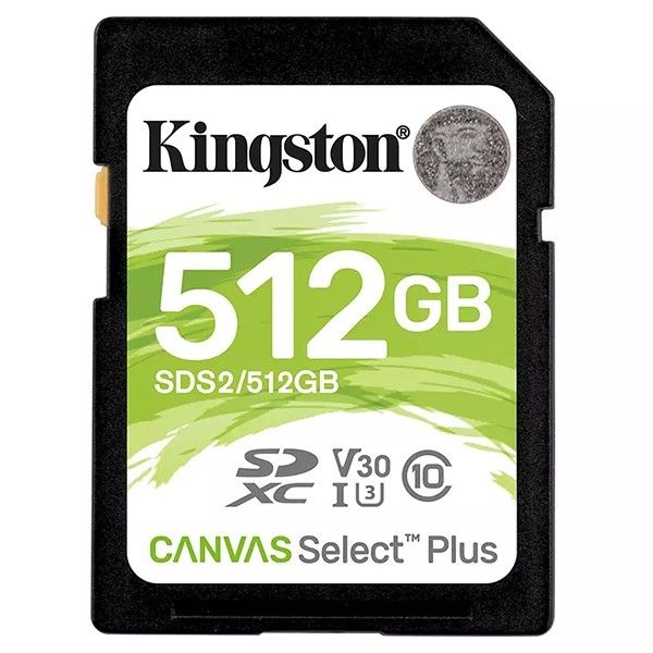 Kingston 512GB SD Canvas Select Plus Class10 U3 - SDS2/512GB