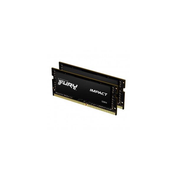 Memória RAM Kingston 16GB Fury Impact (2x 8GB) 3200Mhz SODimm DDR4 CL20 1Rx8 - KF432S20IBK2/16
