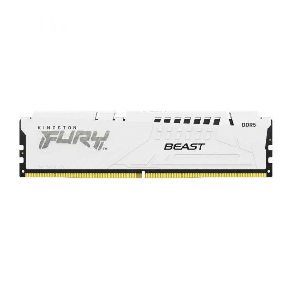 Memória RAM Kingston 16GB 5200 DDR5 DIMM FURY Beast WHT - KF552C40BW-16