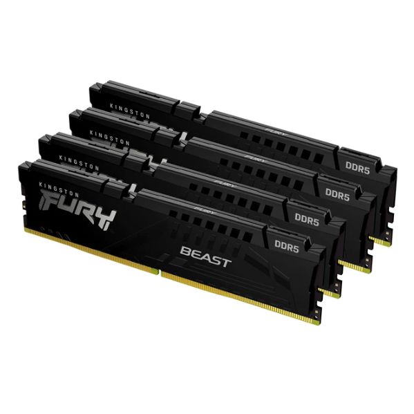 Memória RAM KINGSTON FURY Beast 128GB RAM DDR5 5600MT/s CL40 DIMM (Kit of 4) Black XMP