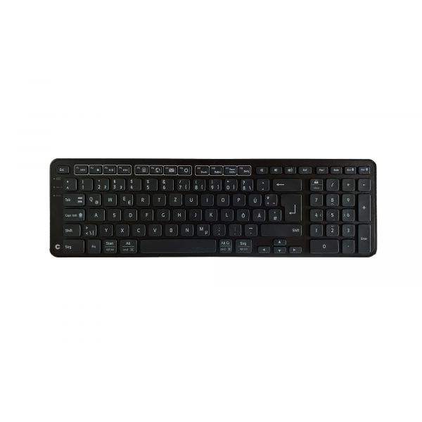 Teclado Contour Design Balance Sem Fios Alemão Preto